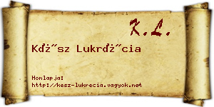 Kész Lukrécia névjegykártya